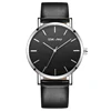 WJ-6494 Simple Leather Band Accept LOW MOQ Add Your Logo Custom Men Watches Wal-Joy Hot Sale Business Male Wrist Watch
