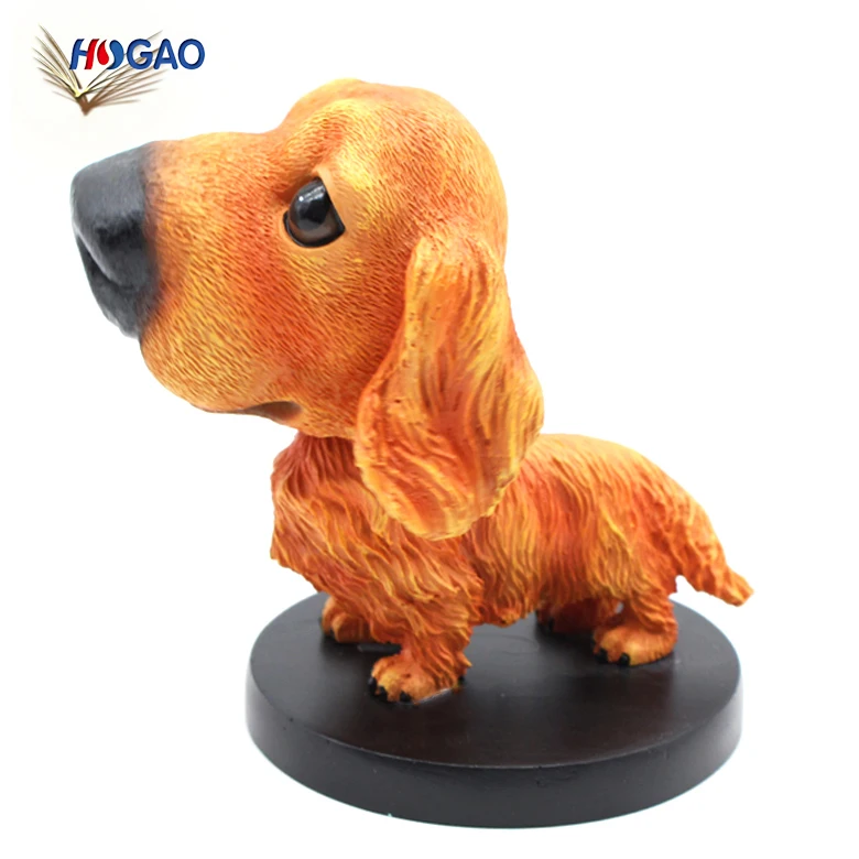 Resin Craft Cute Animal Golden Retrievers Oem Factory Wholesale Car