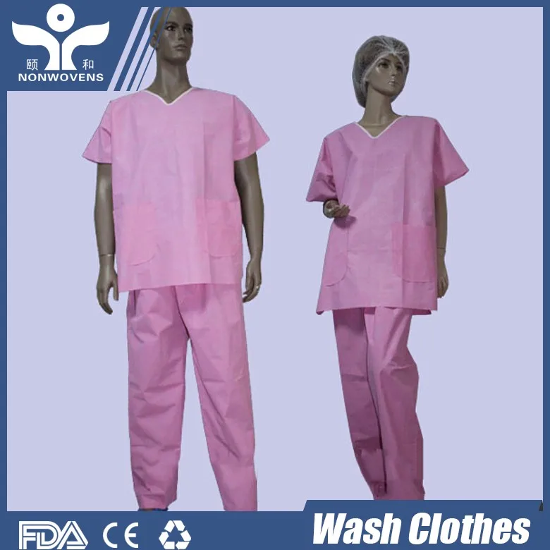 Disposable Scrub Disposable Scrubs Blouse And Trouser Set/patient