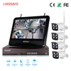 LOOSAFE Full 2MP 4 channel surveillance wifi NVR kit Bullet ip camera P2P wireless transmission nvr sysyem kit with screen