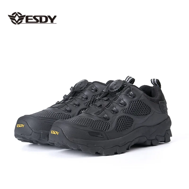

ESDY Man Boot Outdoor Sports Military Tactical Boots, Black, khaki