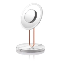 

Ballet Design 6000 Mah Rechargeable Battery Magnetic 7X Magnifying Mirror Marble Base Desktop Ring Led Light Makeup Mirror