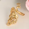 Honorable Phoenix Shape Gold Ring for Females High Quality Jewelry