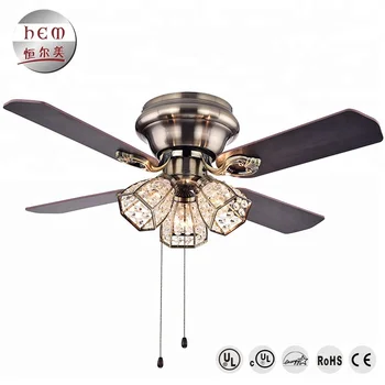 Cheap New Household Small Mini Decorative Modern Crystal Ceiling Mounted Fan With Light Buy Ceiling Mounted Fan With Light Ceiling Mounted