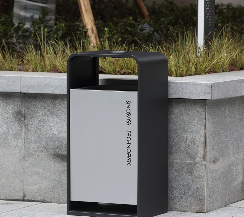 Galvanized Steel Wall Mounted Street Litter Bin Supplier Outdoor