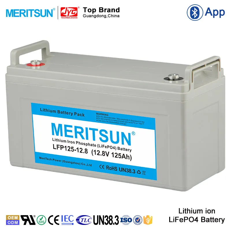 LiFePO4 12.8V 12V 125Ah Li ion Rechargeable Lithium ion Battery Pack