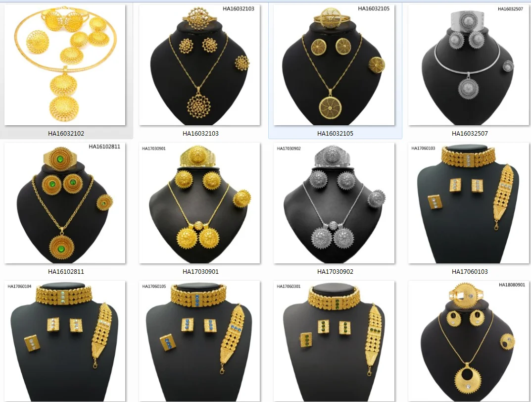 Ladies Wholesale Costume Jewelry Sets Fashion Heavy Jewelry Set