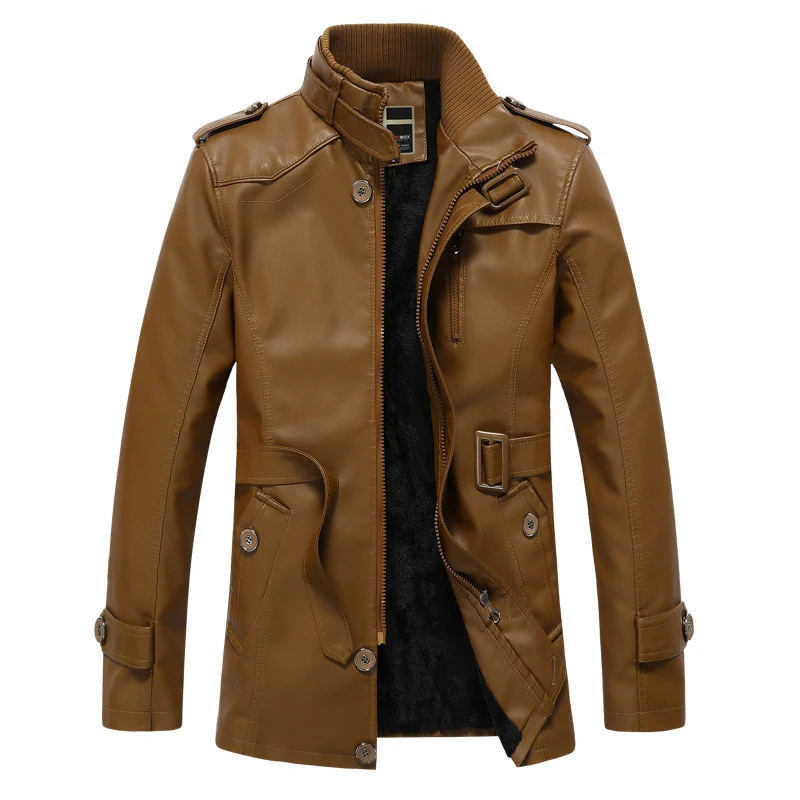 

Men's PU leather clothing, long men's clothing wholesale, men's autumn leather, Black/coffee/brown