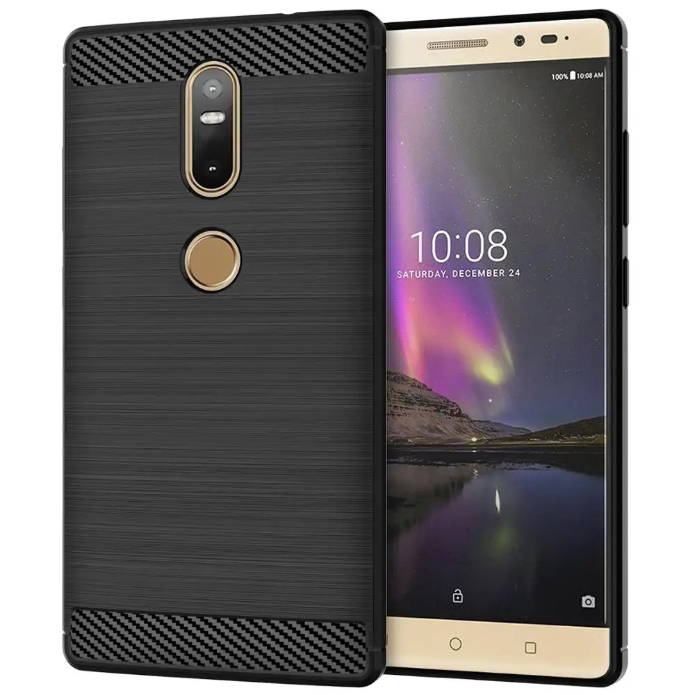 

Carbon Fiber Shockproof Soft TPU Back Cover mobile Phone Case For Lenovo Phab 2 Plus, N/a