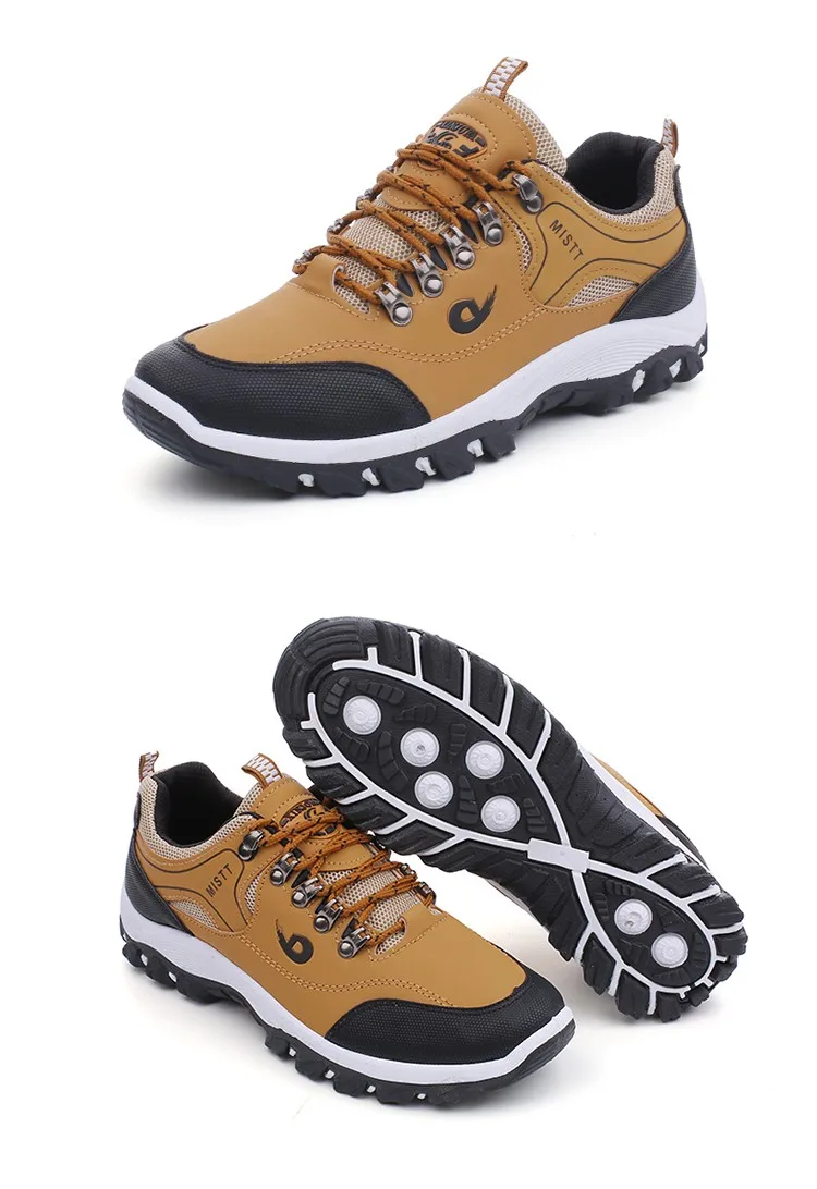 Men's Hiking Shoes Sport Shoe Man Boot Suede Leather Sneakers Low Top ...