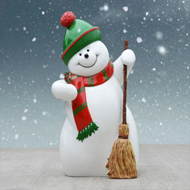 resin snowman statue