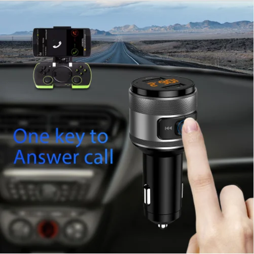 

C57 Quick charge 3.0 Car BT FM Transmitter Dual USB Ports Car Charger FM Modulator MP3 Player Car Lighter Handfree