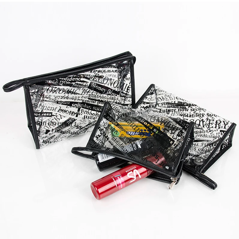 

Custom black color clear pvc women makeup cosmetic case bag, Customized color