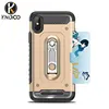 Hot selling pc + tpu dual layers protect case with credit card slots,cell phone cases for iphone 7 8 9 10 back cover