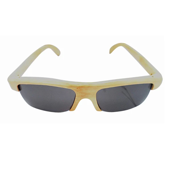 

Wholesale Custom Trend Bamboo Half Frame Sunglasses Handmade Sunglasses, Natural wood color