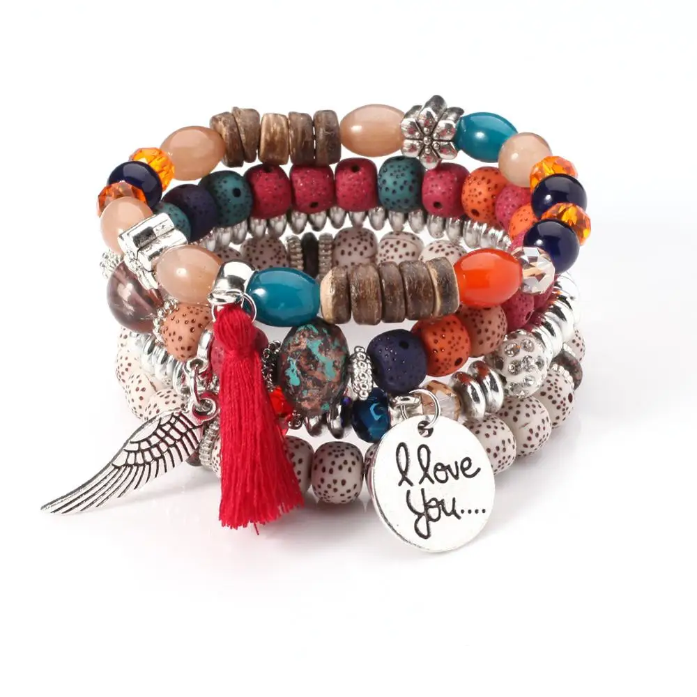 

Crystal Bead Bracelets for Women Vintage Bracelet Female Jewelry Boho