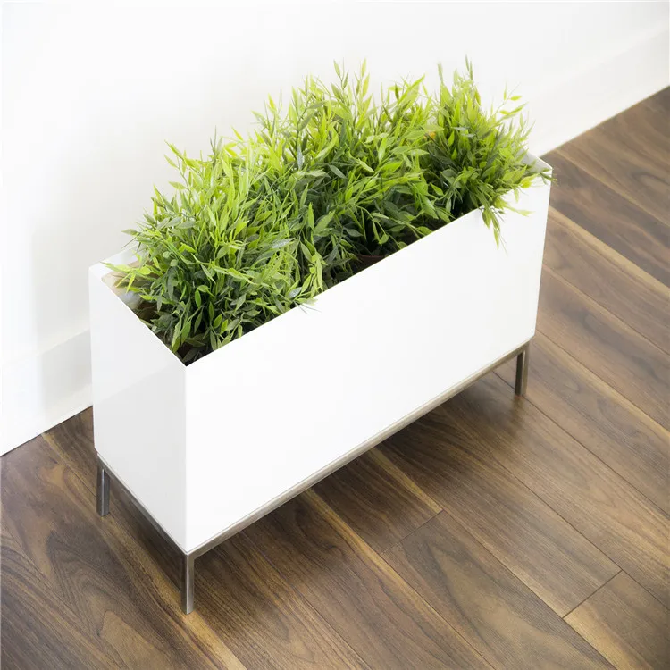 Gray Iron Garden Powder Coated Rectangular Planter Boxes Large Outdoor Pots For Plants Buy