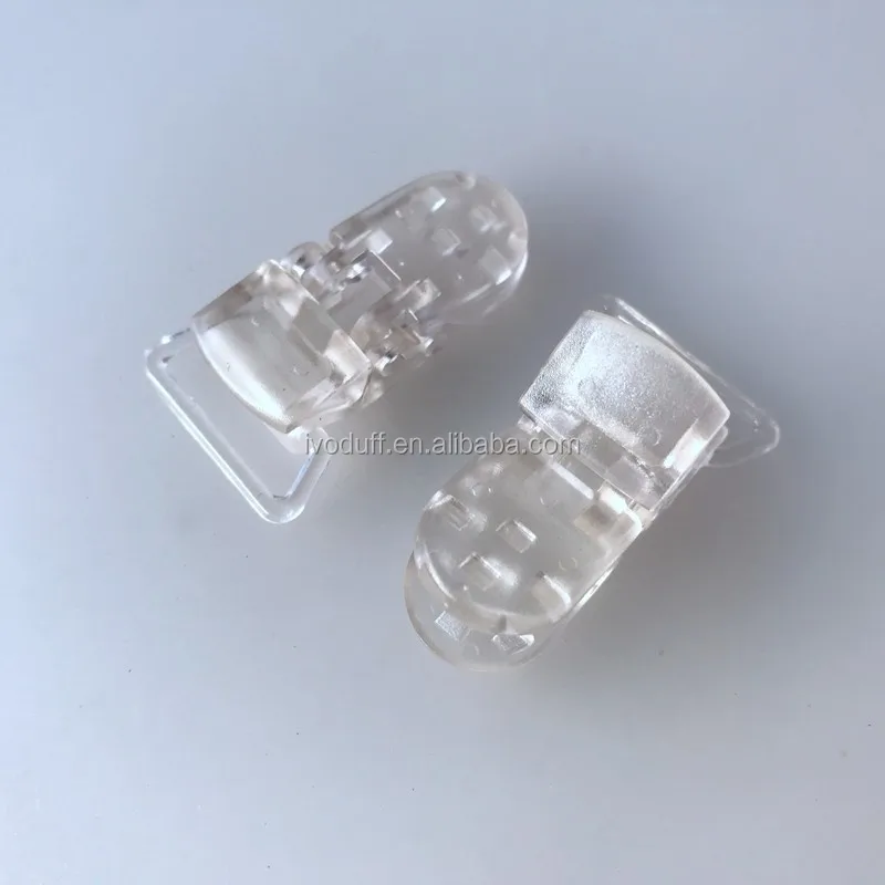

Wholesale Transparent Plastic Suspender clip with High Quality