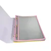 Assorted Colors Children Writing Drawing Clear PVC Reusable Dry Erase Pouch Pocket With Ring Binder For Hanging up