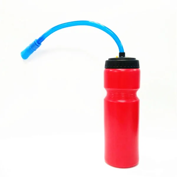 Hot sell novel plastic sports water bottle with long straw