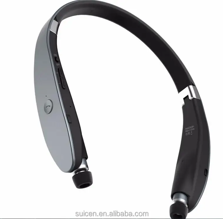 

Suicen SX-991 Sport Bluetooth Headphones Retractable Foldable Neckband Wireless Headset, Black, blue, brown, gold, gray, green, red, silver, white