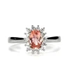 China custom jewelry 18k white gold ring natural sapphire gemstone ring