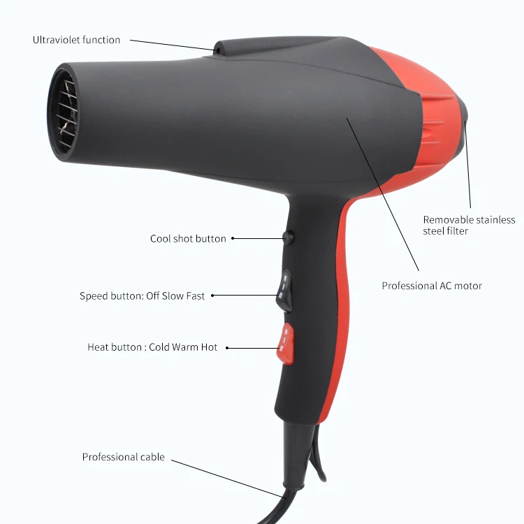 2300w Best Selling Ionic & Infrared Blow Drier Rubber Coated Hair Dryer Professional Salon Buy