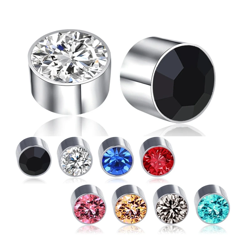 

Hot Sale Women Men's No Pierce Earring Birthstone Crystal Jewelry Magnet Earring