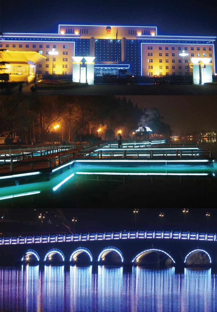 High quality 12w aluminum waterproof ip66 dmx rgb dc24v lighting housing dimmable pendant outdoor led linear light fixture