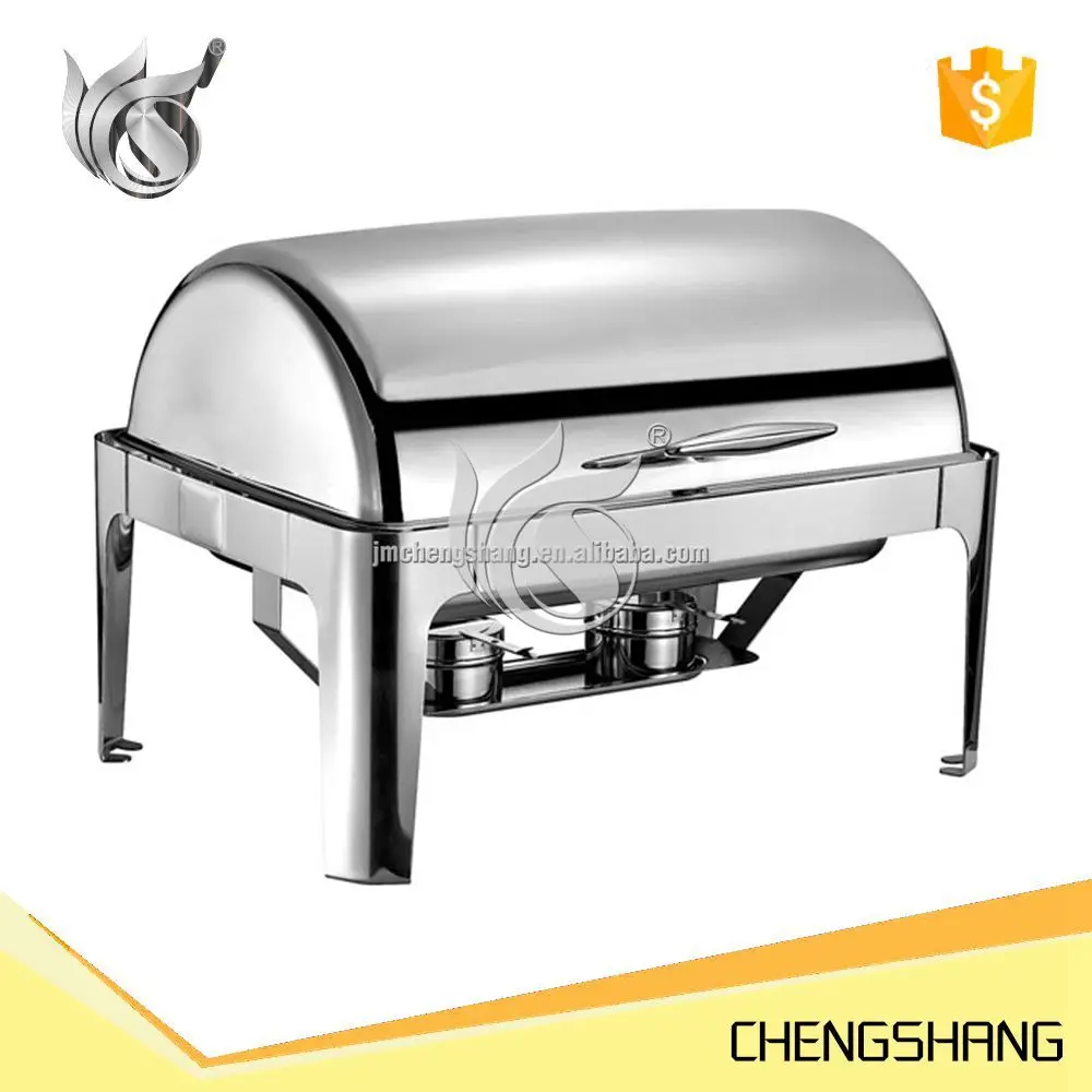 Hot Sale Commercial Food Warmers Ceramic Food Pan 9L Stainless Steel Decorative Fancy Chafing Dish Sets