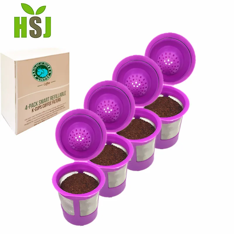 Stainless Steel Purple Coffee Pods/filter Refillable Coffee Maker