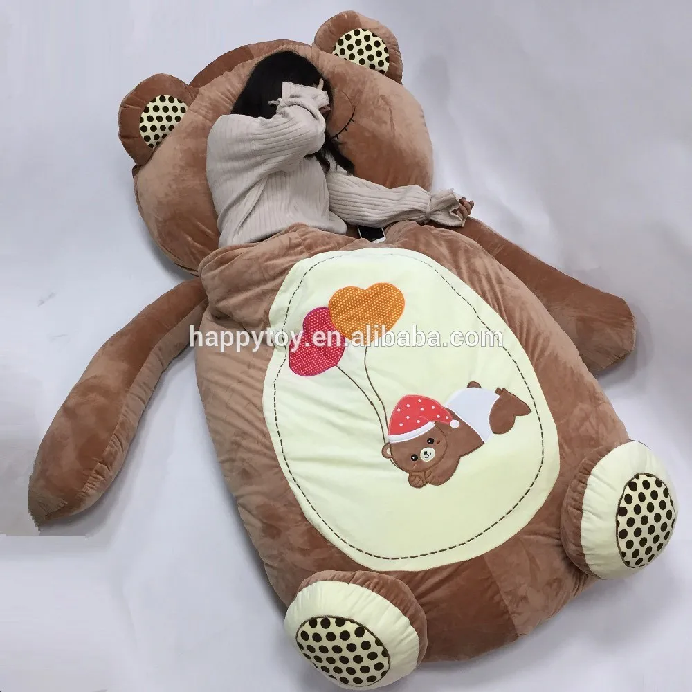 Hi Ce Hot Selling Plush Stuffed Teddy Bear Bed For Kids Super Soft Plush Sleeping Bag For Sale Buy Plush Stuffed Teddy Bear Bed For Kids