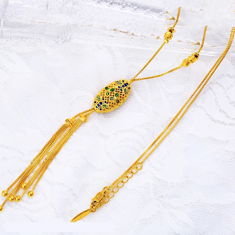 

Xuping dubai gold 24K innovative style colorful necklace for women