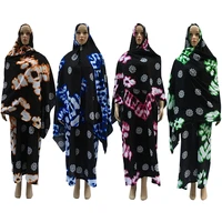 

High Quality Plus SIze Colorful African Hijab Burka Abaya Dresses Designs Women Islamic Clothing with Scarf