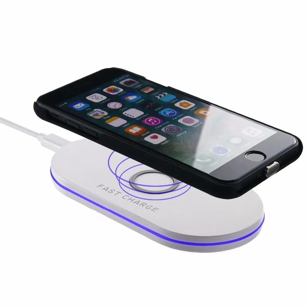 3 In 1 Wireless Smartphone Charger With Led Change + Clock + Phone