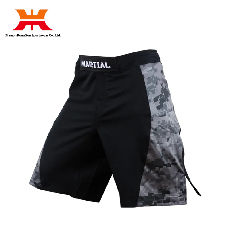 
Fashion Grey Elastic Band MMA Sprawl camouflage Shorts 