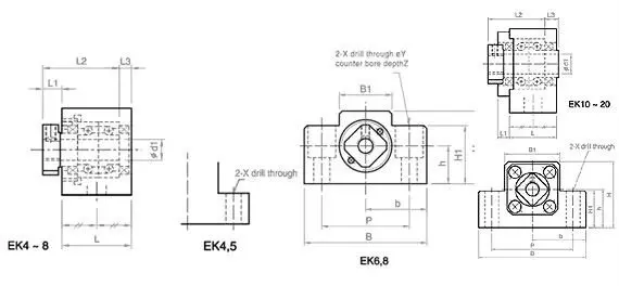EK EF Ball Screw Support