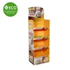 Green Material Cardboard Shipper Display For Coffee Beans, Corrugated Cardboard Display Shelf