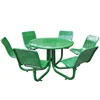20 years customization manufacturing experience 6 seats size metal outdoor table and chairs