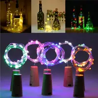 

2M 20 LED Cork Shaped Bottle Stopper Light Glass Wine LED Copper Wire String Lights For Christmas Lights Party Wedding
