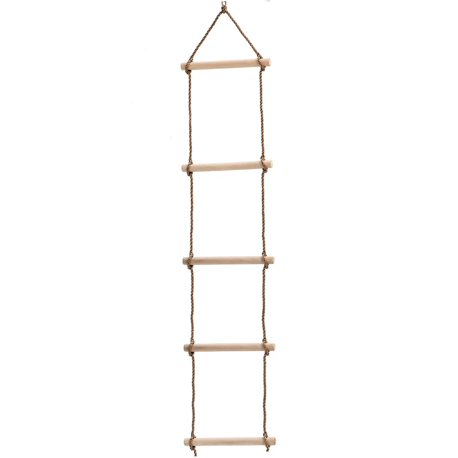 

children rope wooden ladder Popular tree climbing rope ladder for kids, Gray