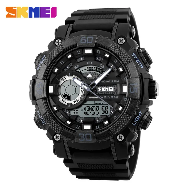 

2018 Popular Brand SKMEI 1228 Shock Resistant 50M Waterproof Dual Display LED Electronic Sport Wristwatch