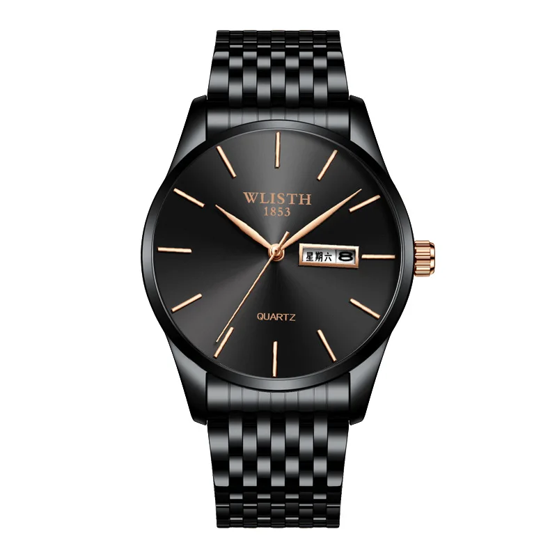 Wlisth S512 Modern New Latest Watch Fashion Men Stainless Steel Business Quartz Waterproof Wristwatch 2019
