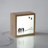 Wholesale Manufacturer LED Wooden Light Box Illuminated Swallows Display