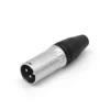Accuracy Pro Audio XLR301 Chromes-Plated Shell XLR Microphone Jack Plug 3Pin Male Canon Plugs Audio Connector