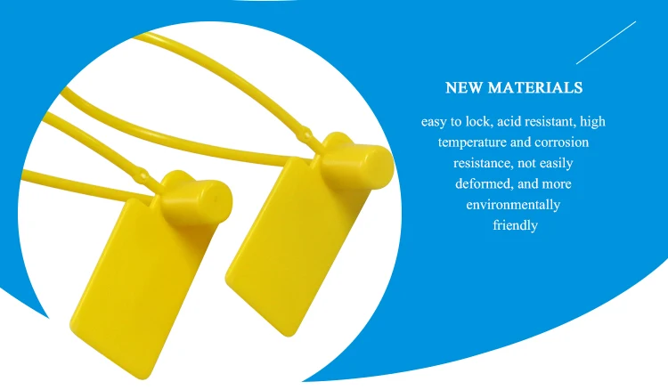 MA - PS 6032Airline security tamper proof Adjustable length PP plastic seals with logo and number for luggage