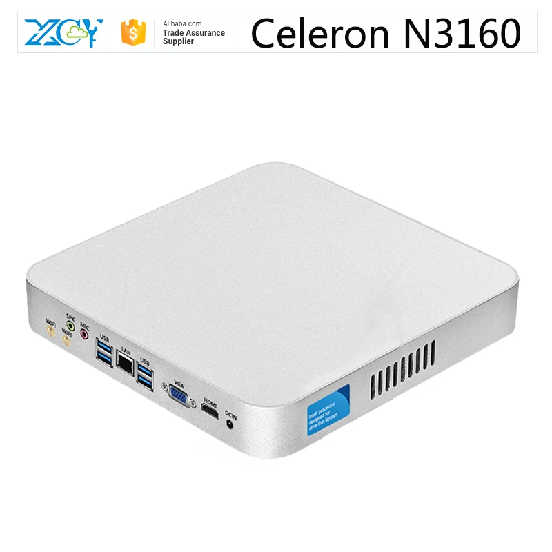 

Mini PC win10 Intel celeron N3160 Quad Core Thin Client Barebone 4G Ram 60G SSD Mini Desktop PC TV BOX