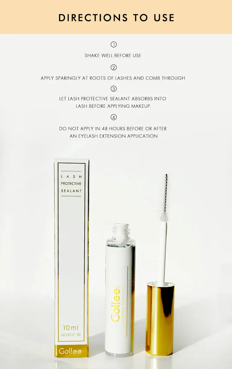 Gollee Organic Clear Lash Sealant Conditioner Eyelash Extension Coating