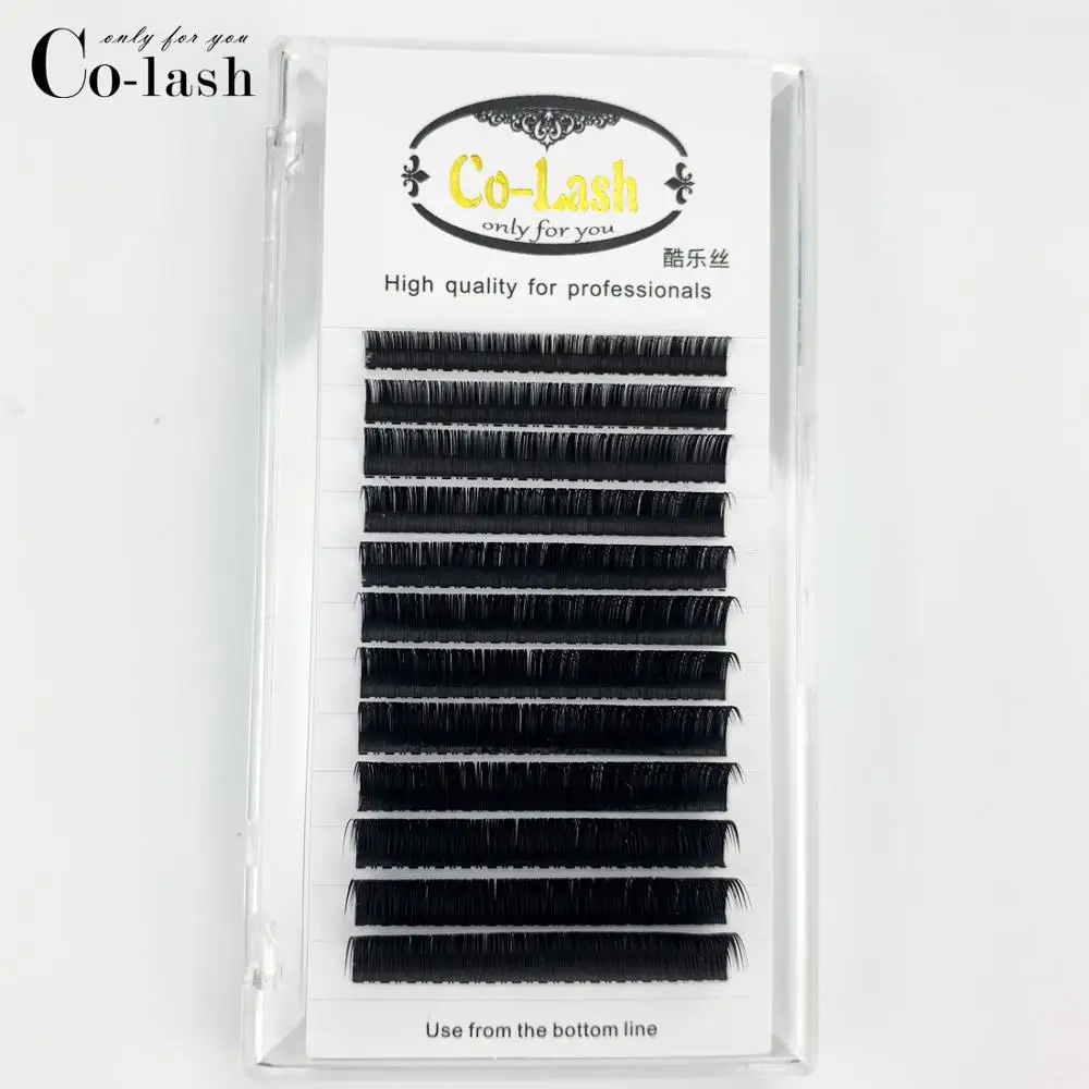 
Cheap Blackest 3D korea synthetic individual lashes eyelash extension,custom packaging with private label 