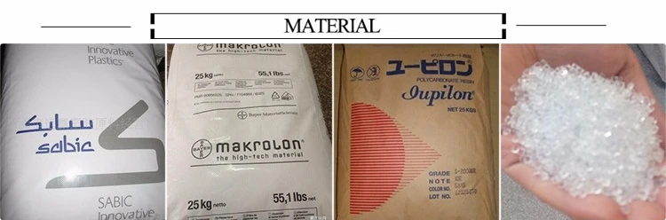 Light weight 1mm 2mm plastic transparent roofing polycarbonate / PC corrugated sheet
